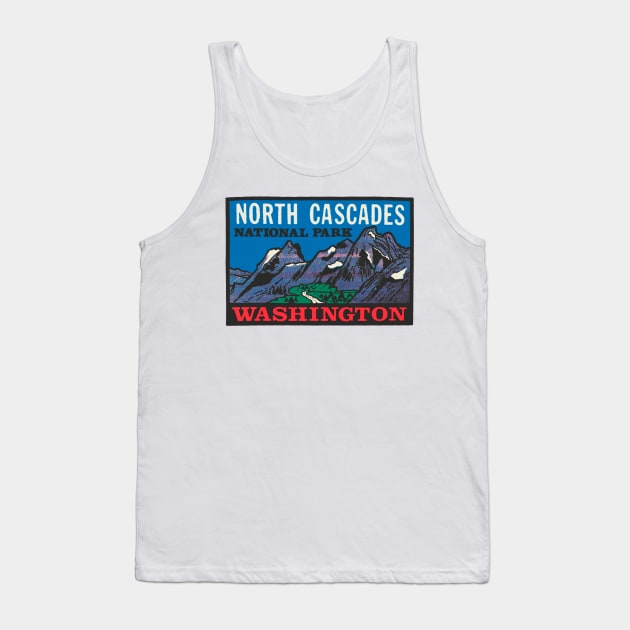 North Cascades National Park Vintage Style Tank Top by zsonn